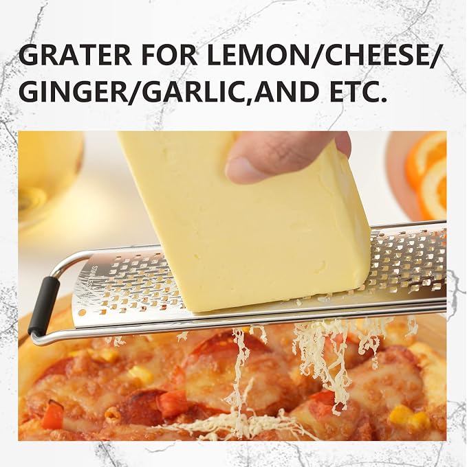ALLTOP Lemon Zester, Hand-held Stainless Steel Food Grater, Pro Kitchen Tool - Image 3