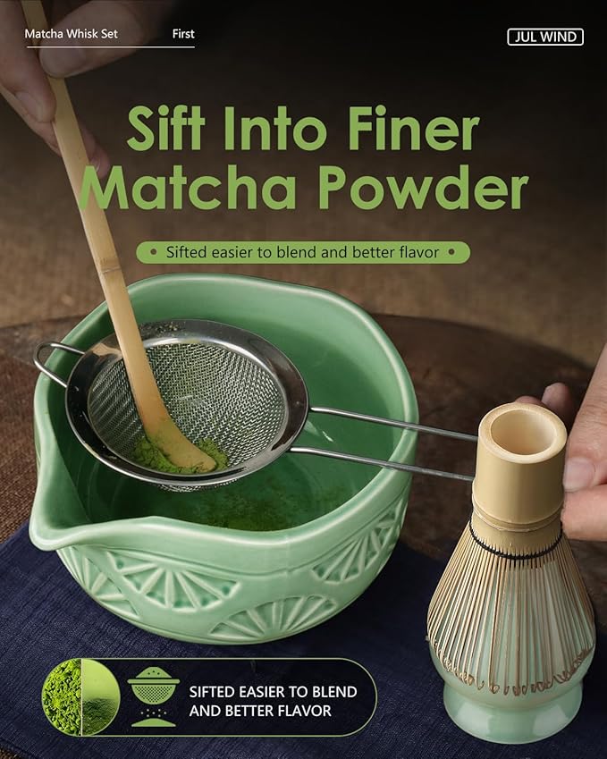 Matcha Whisk Set, Ceramic Matcha Set Includes Matcha Bowl - Image 4