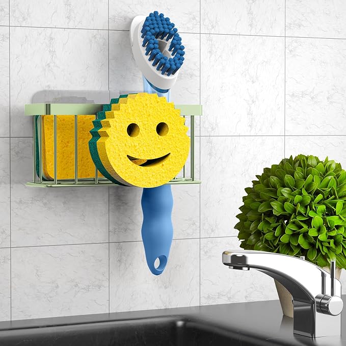 MURLONG Sponge Holder Smiley Face, Sink Caddy, Sink Organizer - Image 6
