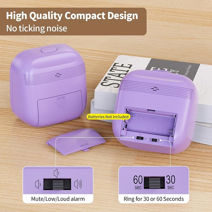 ADHD Timer, Pomodoro Timers for Kids Adults, 60-Minute Countdown Desk Timer for - Image 3
