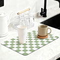 12" x 20" Checkered Dish Drying Mat by Unknown