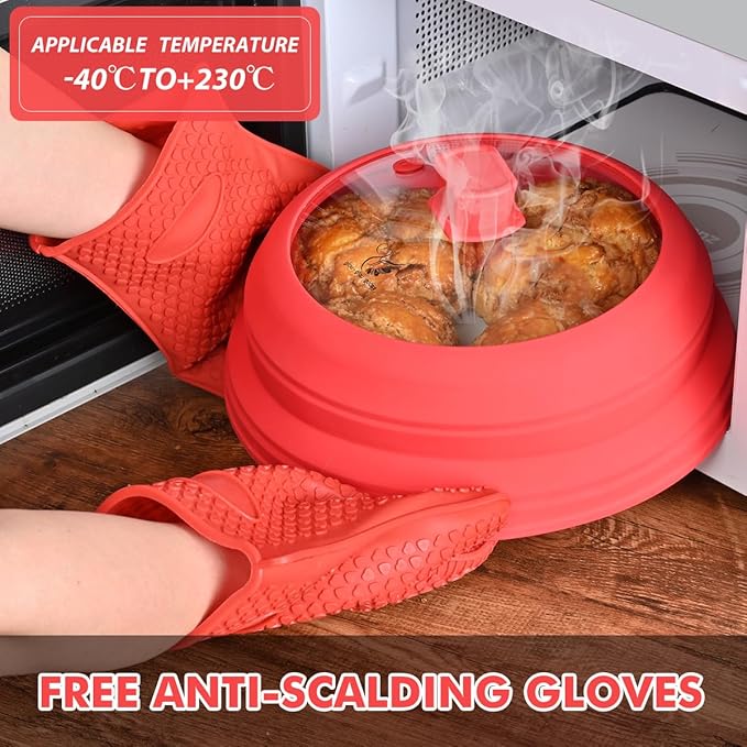 Microwave Splatter Cover Glass Splatter Guard Lid - Image 4