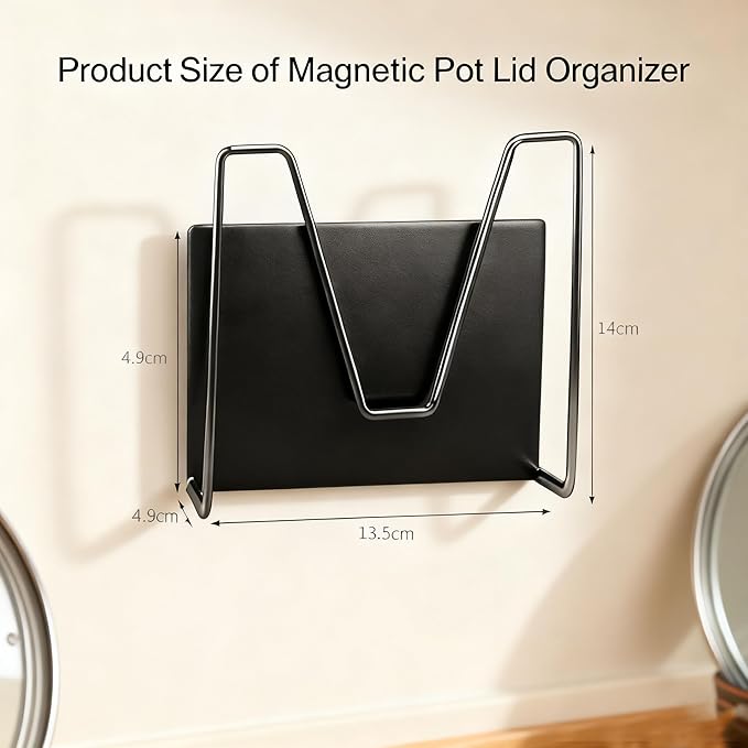 Magnetic Pot Lid Holder for Refrigerator, 2 Pack Strong Magnetic Pot Lid - Image 2