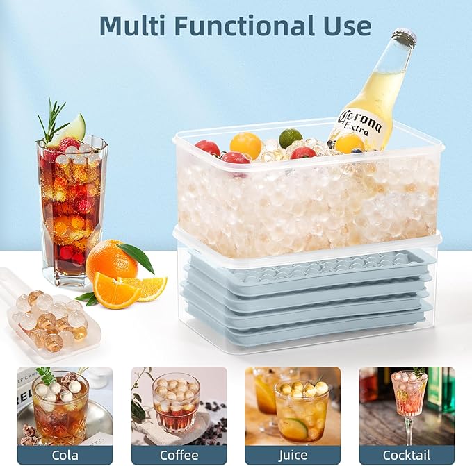 WIBIMEN Mini Ice Cube Trays, 0.55” Tiny Pebble Ice - Image 6