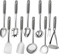 10 Piece Stainless Steel Cooking Utensils Set by VZZNN