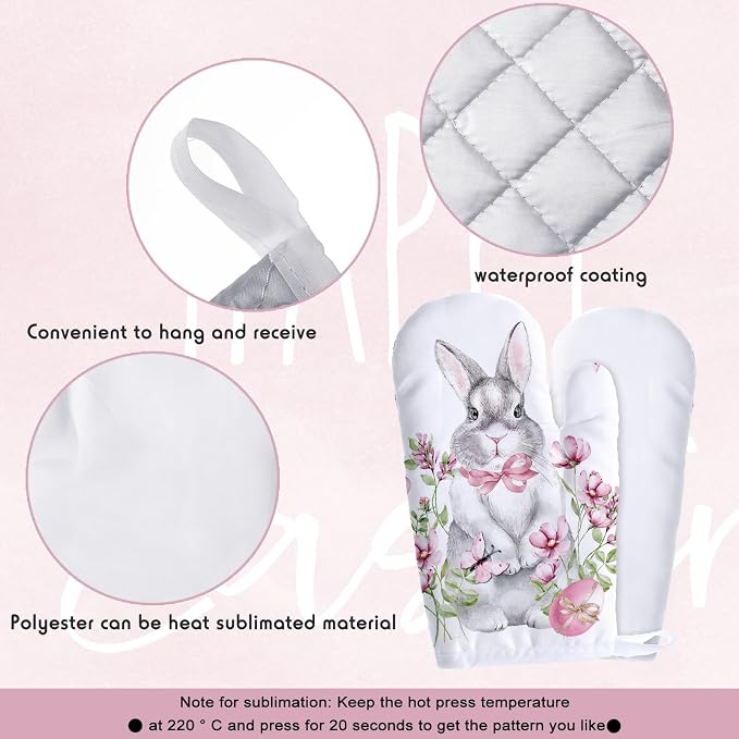 Patelai 12 Pieces Blank Sublimation Oven Mitts Set Include Blank Sublimation - Image 4