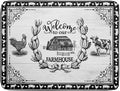 Farm Animal Dish Drying Mat 18x24 Inch Welcome to Our Farmhouse Microfiber Dish by Giwawa