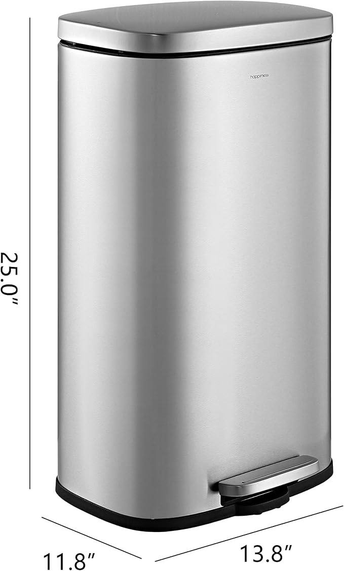 happimess HPM1011A Curtis 8-Gallon Step-Open Trash Can - Image 4