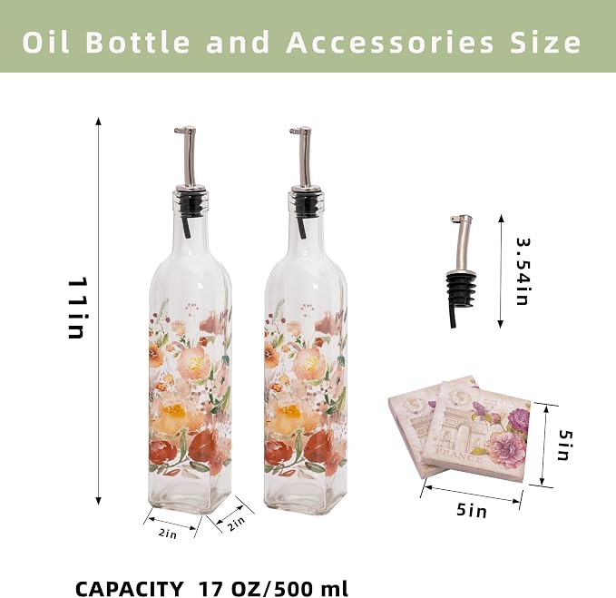 Topadorn 17 oz Olive Oil Dispenser Bottle Set - Image 6