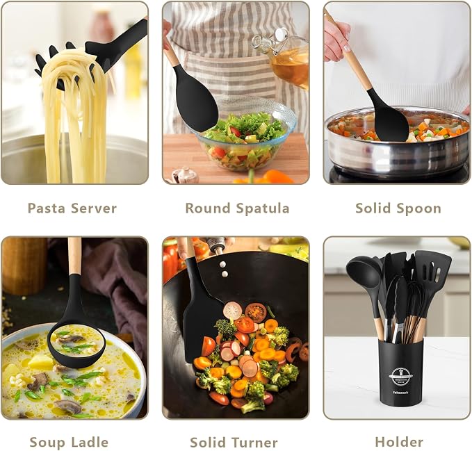 SAKAMOSH Silicone Cooking Utensils Set - Image 4