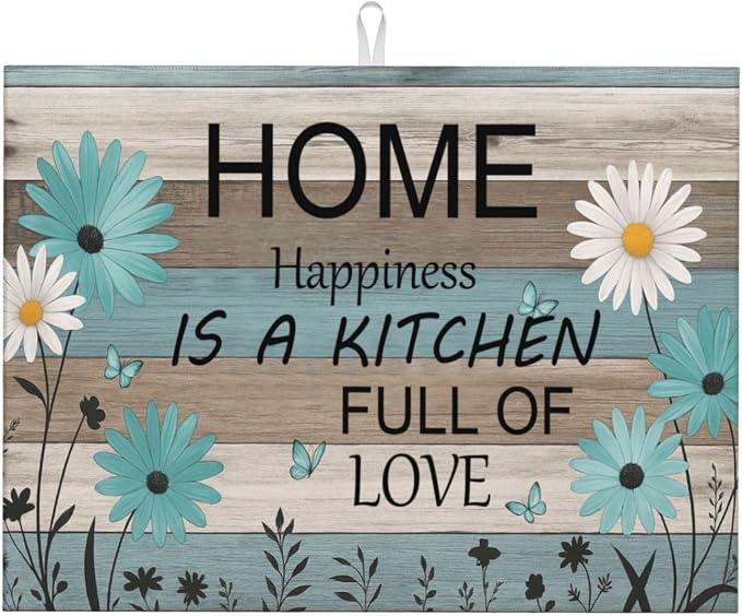 Rustic Wood Dish Drying Mats for Kitchen Counter, Large 18"x24" Dish Mats for by Unknown