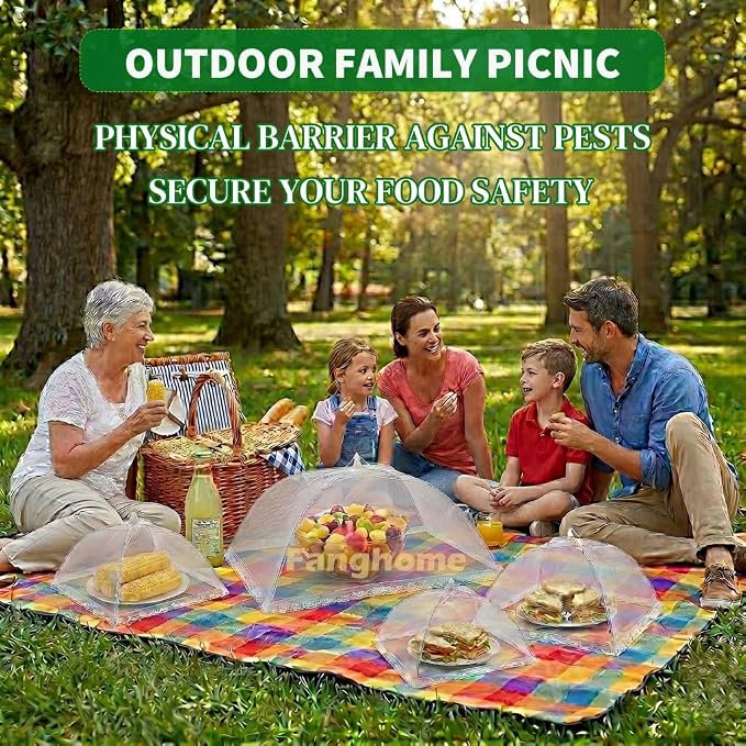 Food Covers for Outside Mesh, 2 Pack 40"X24" + 2 Pack 17"X17" Extra Large Pop - Image 6