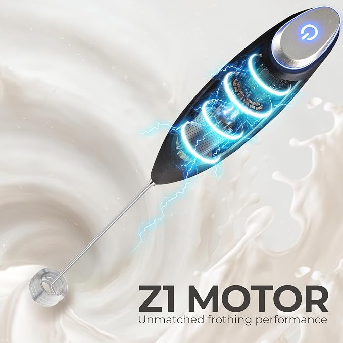 Zulay Kitchen Patented Tornado Triple Whisk Milk Frother - Image 7