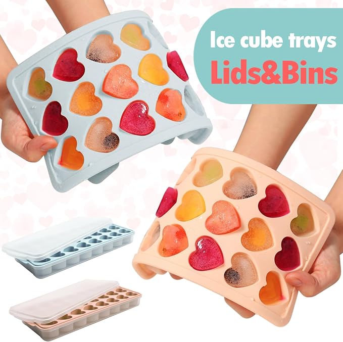 2 Pack Heart Shpaed Ice Cube Trays - Image 3