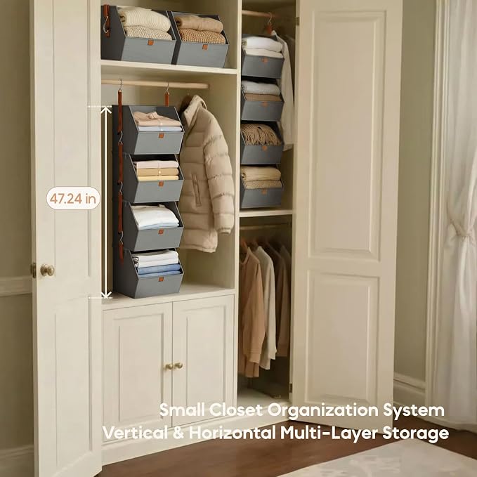 Homsorout Hanging Closet Organizer 4 Tier - Image 8