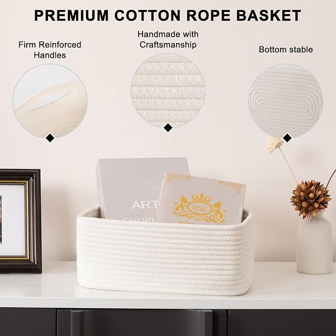 OIASKET 6 Pack Storage Baskets for Shelves, Small Baskets for Shelves, Cute - Image 6