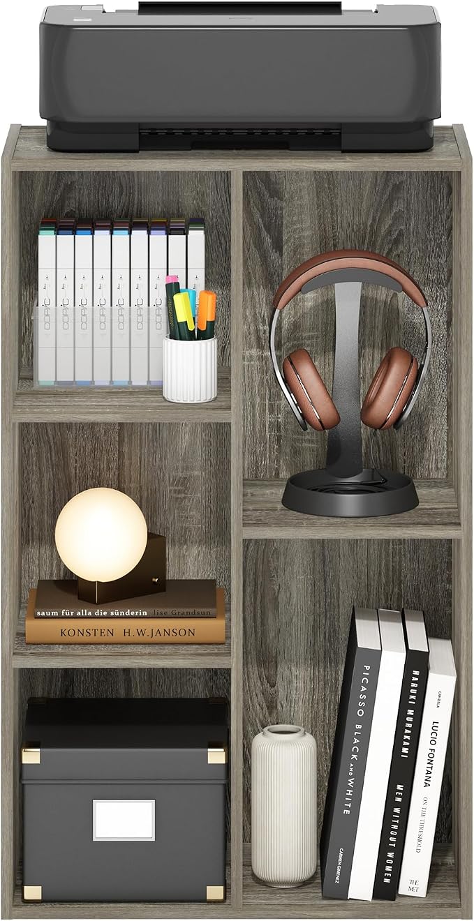Furinno LUDER Book Shelf, 5-Cube Bookshelf, Reversible Bookcase, 9.4 x 19.5 x - Image 5