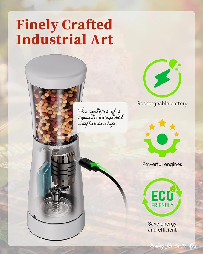 Electric Salt and Pepper Grinder Set - Image 5