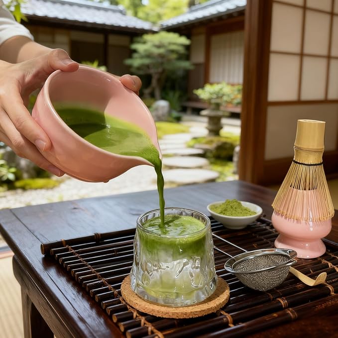 Matcha Whisk Set 5 pcs 18 oz Tea Making Bowl Kit Great - Image 7
