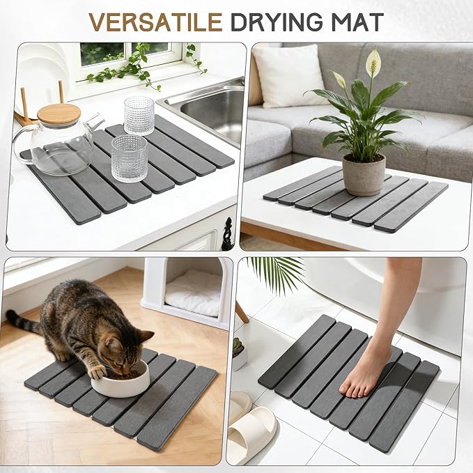 Stone Drying Mat, HQAUT Quick Dry Dish Drying Mat - Image 7