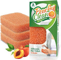 Peachy Clean Silicone Dish Sponge Scrubbers, Fresh Peach Scent, Non-Scratch by PeachyClean