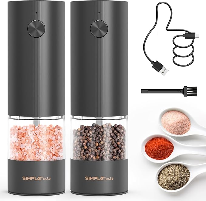 SIMPLETASTE Electric Salt and Pepper Grinder Set - Image 9
