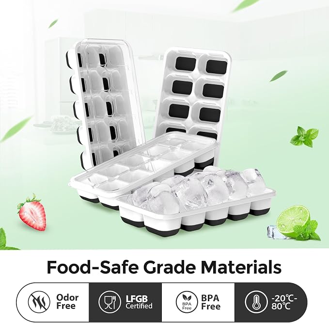 DOQAUS Ice Cube Tray with Lids - Image 2