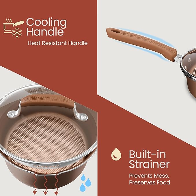 Pots and Pans Set, 23-Piece Non Stick Cookware & Bakeware Sets - Image 8
