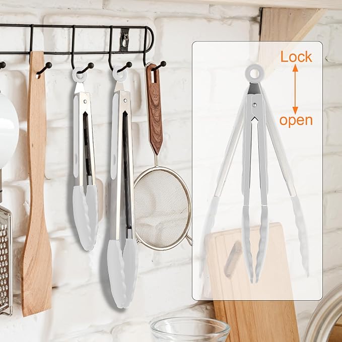 Premium Stainless Steel Heat Resistant Kitchen Tongs - Image 7