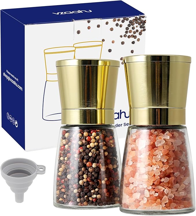 vzaahu Golden Salt and Pepper Grinders by vzaahu