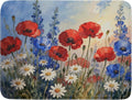 4th of July Dish Drying Mat for Kitchen Counter 18x24 Patriotic Floral by Aytipun