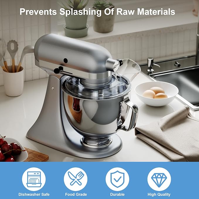Food-Grade Pouring Shield for KitchenAid 4.5-5QT Mixer Bowl - Image 5