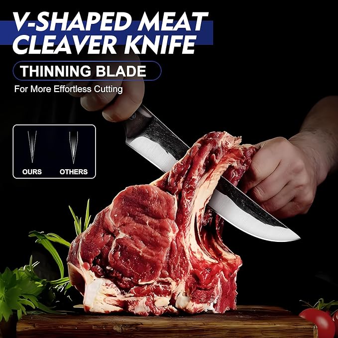 Topfeel 4PCS Hand Forged Butcher Knife Set - Image 2