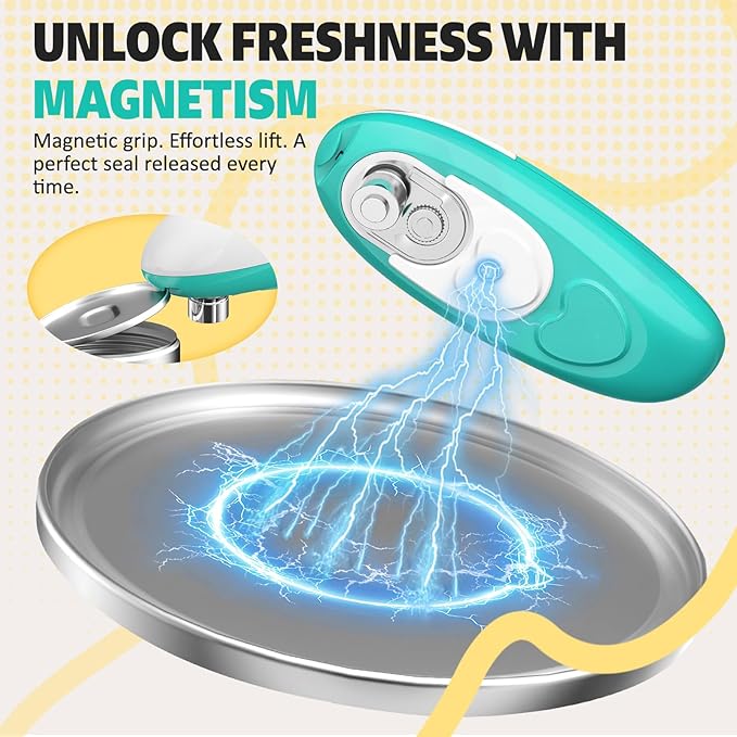 Handsfree One Touch Electric Can Opener, Smooth Edge Automatic Can Opener Fits - Image 5