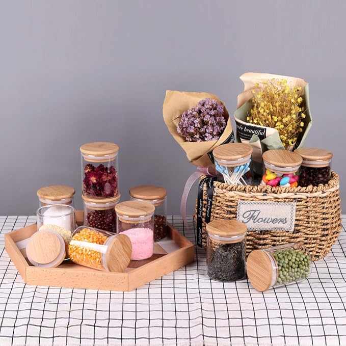 Tzerotone Glass Jars Set, Upgrade Spice Jars - Image 6