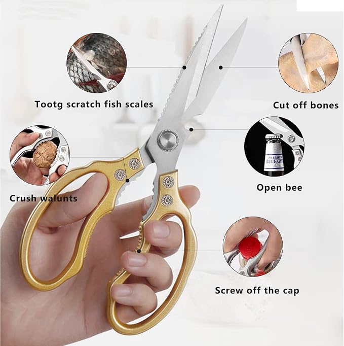 AWinjoy Kitchen Scissors, Heavy Duty Sharp Shears Dishwasher Safe, Kitchen - Image 3
