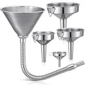 Blulu Set of 5 Stainless Steel Flexible Oil Funnels by Blulu