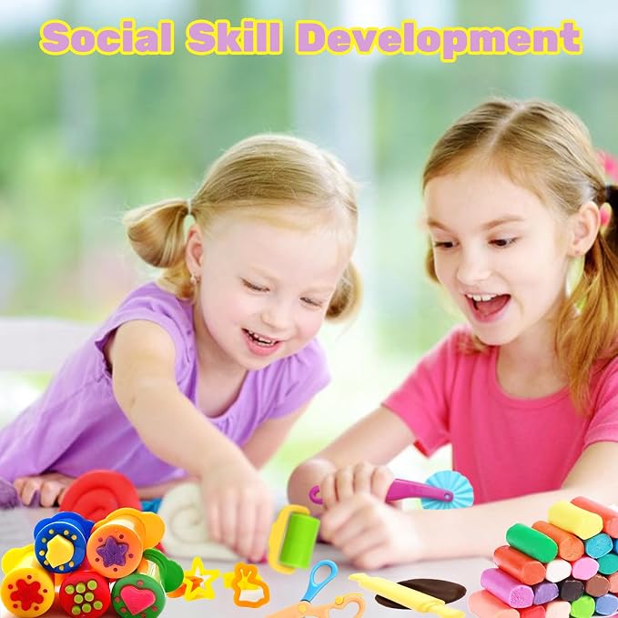 iShyan Dough Tools for Kids, 24 Pieces Dough Play Tools Set - Image 6