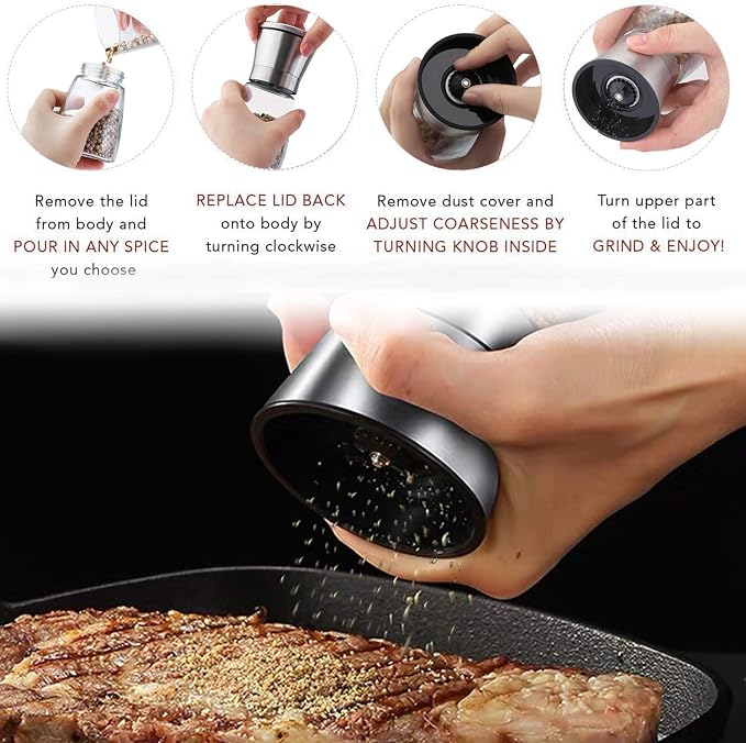 LessMo Salt and Pepper Grinder Set - Image 6