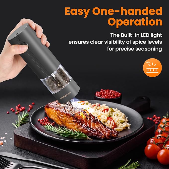 SIMPLETASTE Electric Salt and Pepper Grinder Set - Image 2