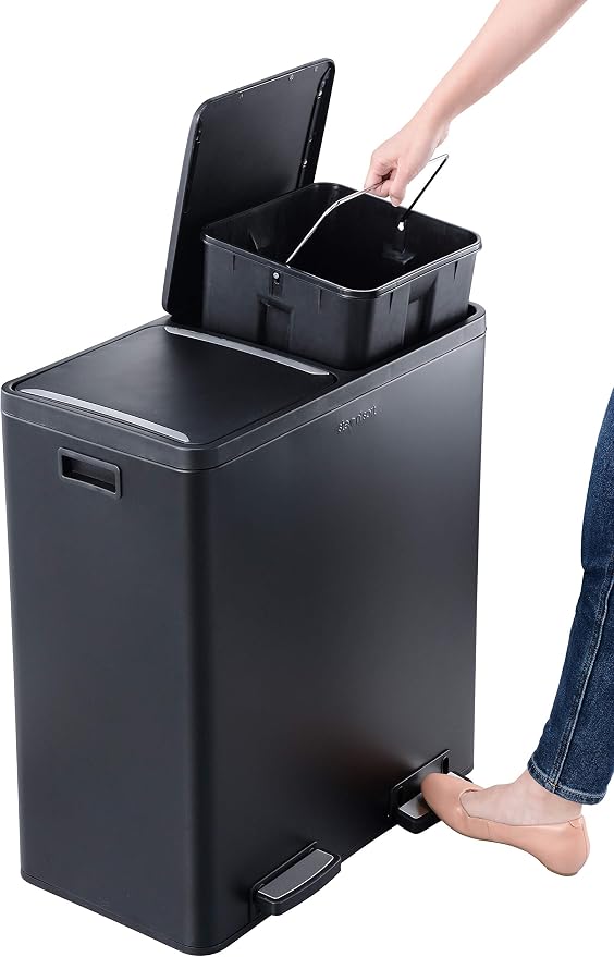 Step N' Sort The 18.5 Gallon Extra Large Capacity, Dual Trash and Recycling Bin - Image 2
