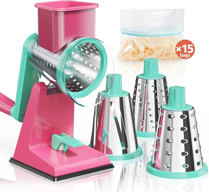 Upgraded Rotary Cheese Grater by Nexsujo