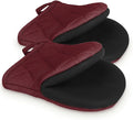Short Oven Mitts, Heat Resistant 500°F, Silicone Grip Kitchen Gloves, Non-Slip by GOLDMEET