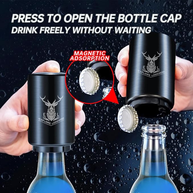 Push Down Bottle Opener, Automatic Beer Bottle Opener - Image 6
