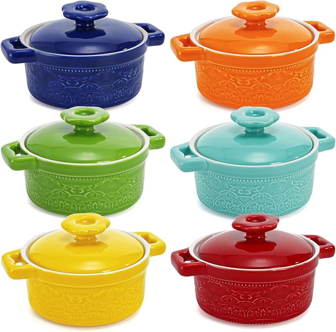 Hacaroa Set of 6 Mini Cocotte by Hacaroa