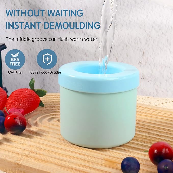 Cylinder Silicone Ice Cube Mold, New 3D Ice Cubes Maker, Decompress Ice Lattice - Image 3