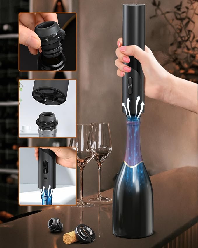 CIRCLE JOY Electric Wine Bottle Opener Set Rechargeable 7-in-1 Wine Set - Image 5