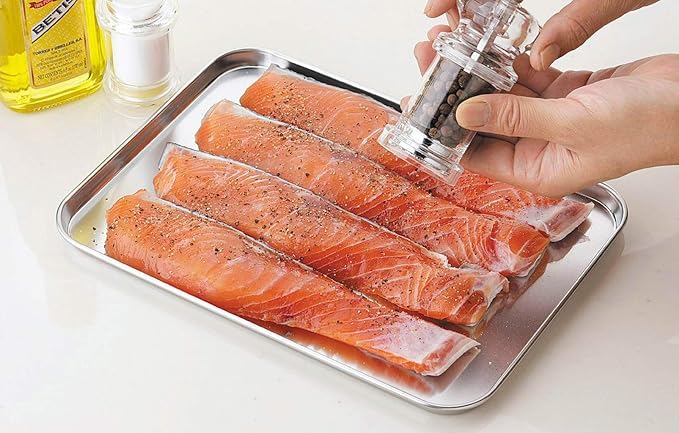 TeamFar Baking Pan with Rack Set of 4, 12.5’’ x 9.5’’ Stainless Steel Toaster - Image 4