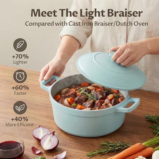 BEZIA 5.7 Quart Nonstick Ceramic Stock Pot - Image 3