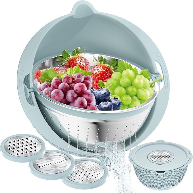 4 in 1 Colander with Mixing Bowl Set, Colander by STOCKPOT
